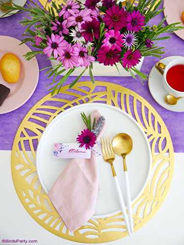 Party Ideas | Party Printables Blog: A Lavender Tea Party and Tablescape for Mother's Day
