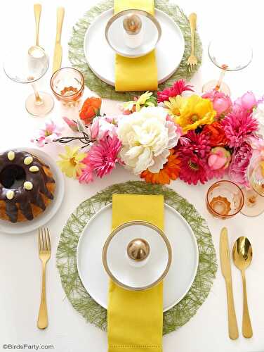 Party Ideas | Party Printables Blog: A Modern Floral Easter Brunch