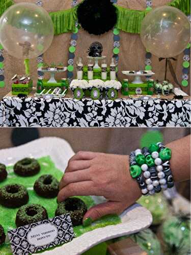 Party Ideas | Party Printables Blog: A Spellbinding Green & Black Halloween Cocktail Party