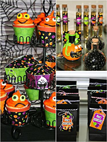 Party Ideas | Party Printables Blog: A Sweet Little Monsters Halloween Desserts Table