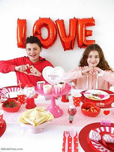 Party Ideas | Party Printables Blog: A Valentine's Day Crepe Party with Free Printables