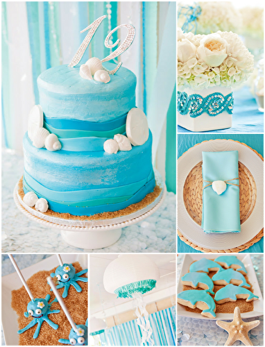 Party Ideas | Party Printables Blog: An Elegant Blue Under The Sea Party