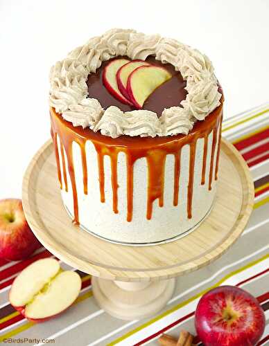 Party Ideas | Party Printables Blog: Apple and Cinnamon Layer Cake with Salted Caramel Drip
