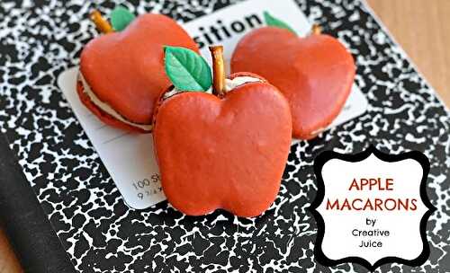 Party Ideas | Party Printables Blog: Apple Shaped Macarons with Caramel Filling Recipe