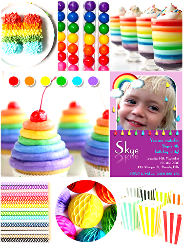 Party Ideas | Party Printables Blog: April Showers Rainbow Birthday Party Ideas