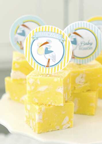 Party Ideas | Party Printables Blog: Baby Shower | Lemon Meringue Fudge Recipe