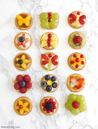 Party Ideas | Party Printables Blog: Bite-Size Fruit Tarts for Spring