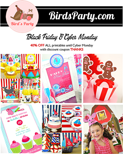 Party Ideas | Party Printables Blog: Black Friday Sale | 40% Off ALL Party Printables in Store