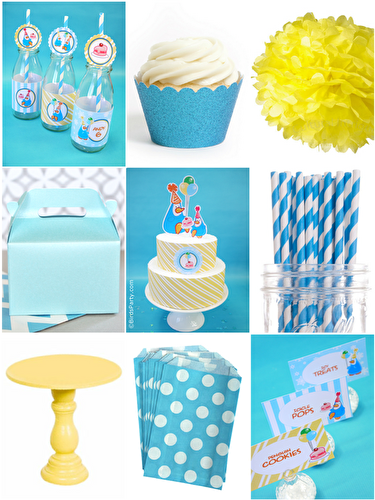 Party Ideas | Party Printables Blog: Blue and Yellow Penguin Birthday Party Ideas