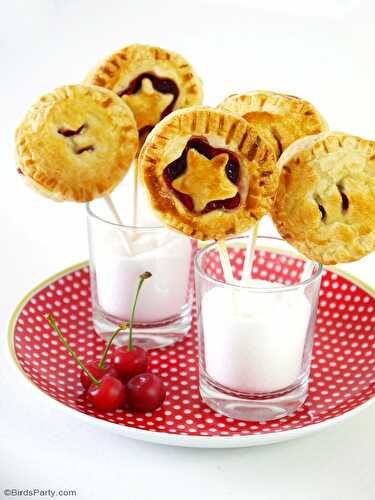 Party Ideas | Party Printables Blog: Cherry Pie Pops Recipe