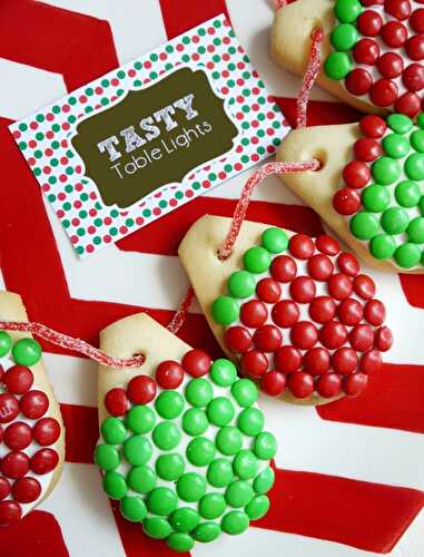 Party Ideas | Party Printables Blog: Christmas Lights Cookies Recipe with M&Ms