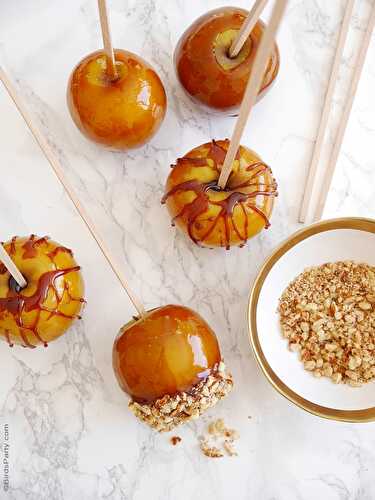 Party Ideas | Party Printables Blog: Crunchy Toffee Caramel Apples Recipe