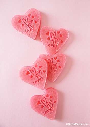 Party Ideas | Party Printables Blog: DIY and Sparkly Heart Soap Handmade Gift