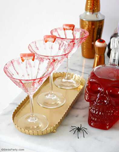 Party Ideas | Party Printables Blog: DIY Bloody Halloween Cocktail Glasses 