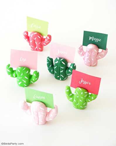 Party Ideas | Party Printables Blog: DIY Cactus Place Card Holders