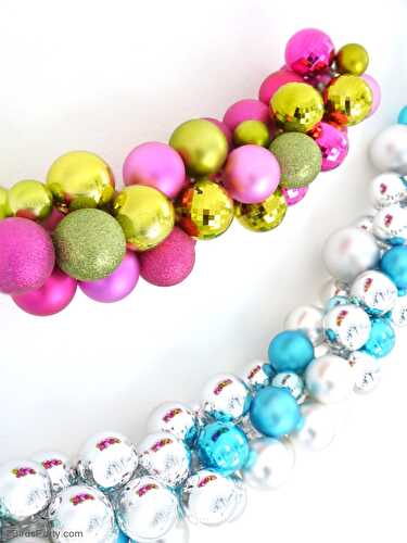 Party Ideas | Party Printables Blog: DIY Christmas Ornament Baubles Garland