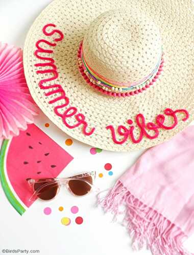 Party Ideas | Party Printables Blog: DIY Custom Summer Sun Hats