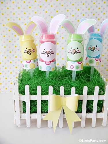 Party Ideas | Party Printables Blog: DIY Easter Bunny Push-up Pops Party Centerpiece 