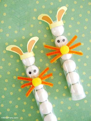 Party Ideas | Party Printables Blog: DIY Easter Bunny Treat Tubes for Kids