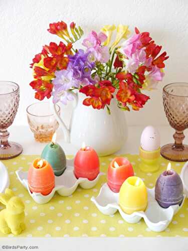 Party Ideas | Party Printables Blog: DIY Easter Egg Candles