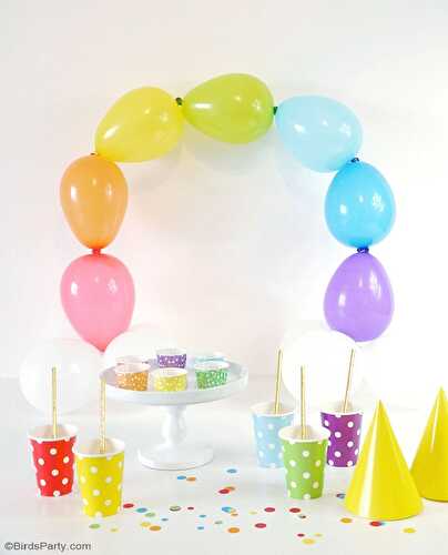 Party Ideas | Party Printables Blog: DIY Easy Rainbow Balloon Arch