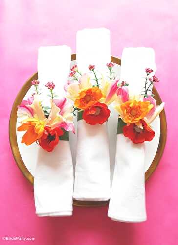 Party Ideas | Party Printables Blog: DIY Floral Napkin Rings