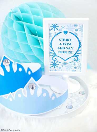 Party Ideas | Party Printables Blog: DIY Frozen Inspired Party Photo Booth