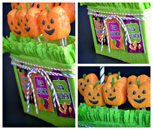 Party Ideas | Party Printables Blog: DIY Halloween Candy Displays with Pumpkin Peeps