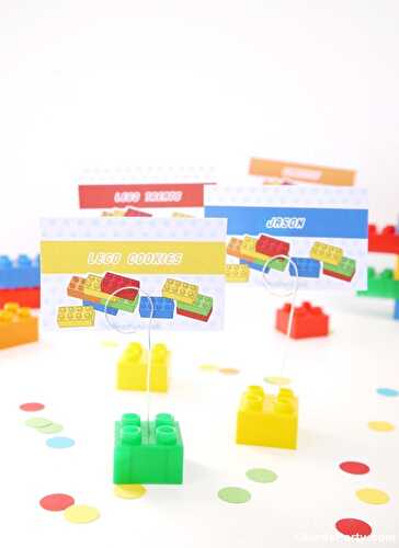 Party Ideas | Party Printables Blog: DIY Lego Bricks Inspired Place-card Holders 