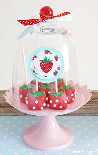 Party Ideas | Party Printables Blog: DIY Marshmallow Strawberry Shaped Pops