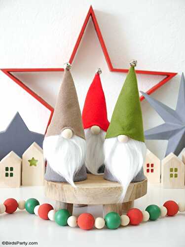 Party Ideas | Party Printables Blog: DIY No-Sew Christmas Gnomes with FREE Templates