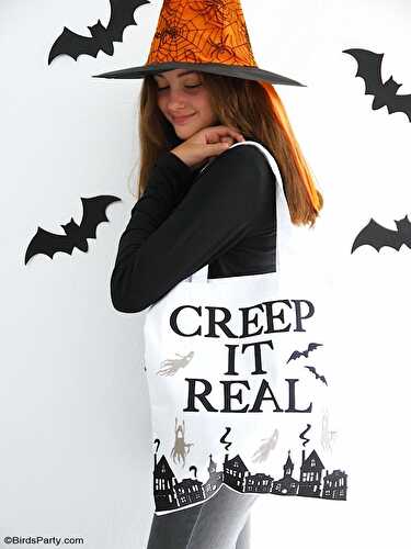 Party Ideas | Party Printables Blog: DIY No-Sew Halloween Trick or Treat Tote Bags