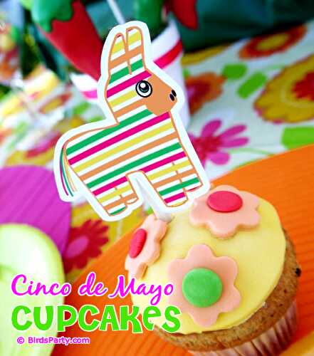 Party Ideas | Party Printables Blog: DIY Pinata Dulce de Leche Fiesta Cupcakes