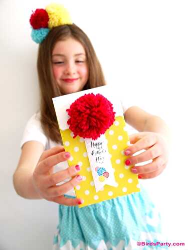 Party Ideas | Party Printables Blog: DIY Pompom Gifts Kids Can Craft For Mom