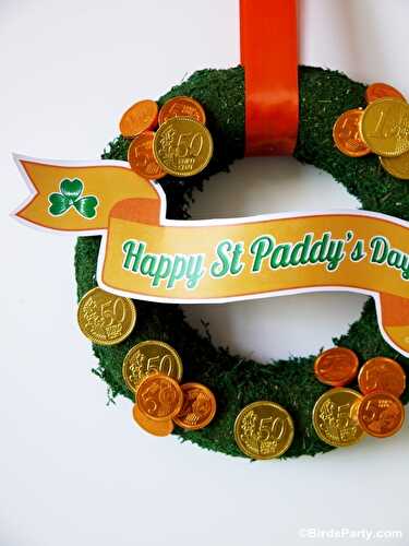 Party Ideas | Party Printables Blog: DIY St Patrick's Day Mini Banner & Free Printable