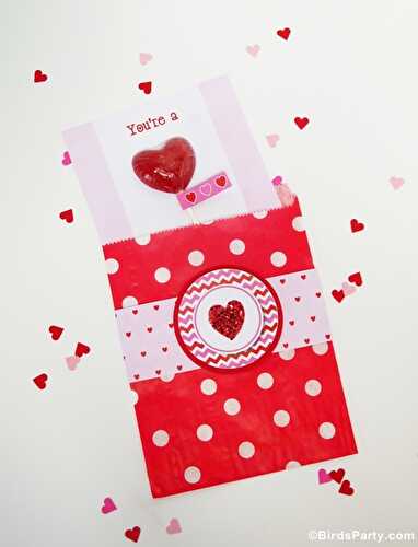 Party Ideas | Party Printables Blog: DIY Sweet Heart Lollipop Valentine's Day Card 