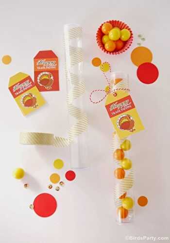 Party Ideas | Party Printables Blog: DIY Thanksgiving Party Favors with Free Printables