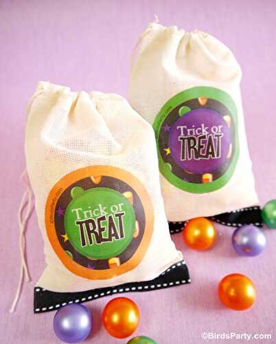 Party Ideas | Party Printables Blog: DIY Trick or Treat Halloween Favor Bags