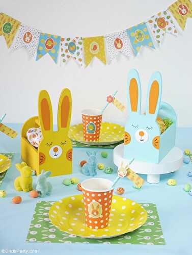 Party Ideas | Party Printables Blog: Easter Kids DIY Pastel Tablescape