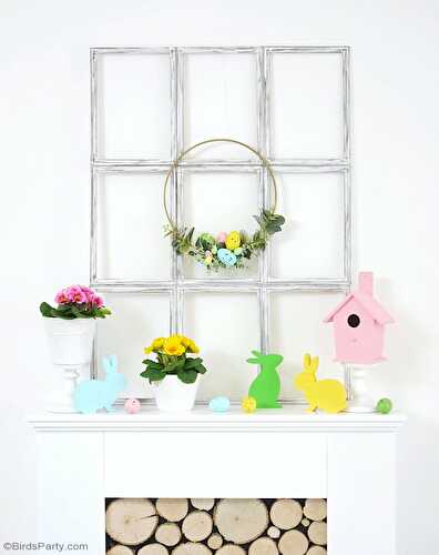 Party Ideas | Party Printables Blog: Easter Mantel Pastel Decor DIYs