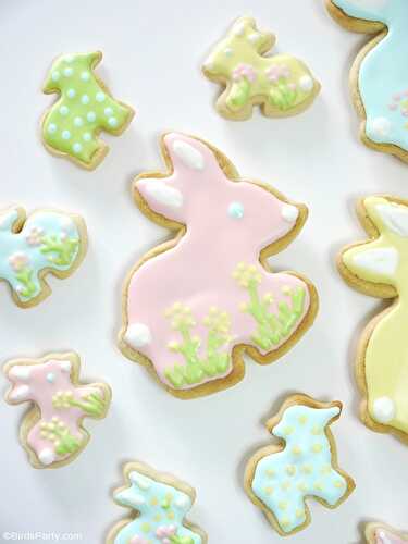 Party Ideas | Party Printables Blog: Easter Pastel Decorated Sugar Cookies 🐰