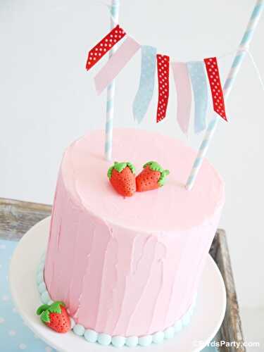Party Ideas | Party Printables Blog: Easy Strawberry Birthday Cake Recipe