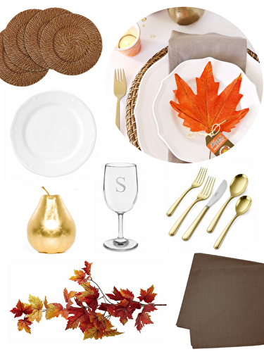 Party Ideas | Party Printables Blog: Easy Thanksgiving Table Setting Idea