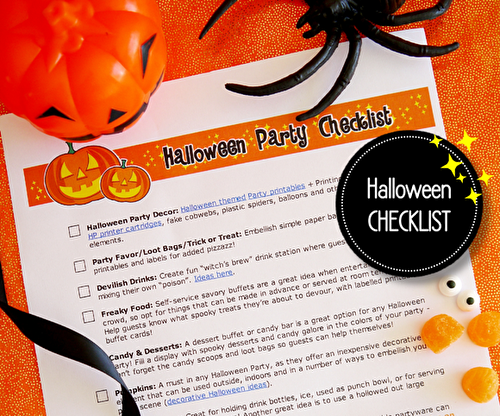Party Ideas | Party Printables Blog: FREE Printable Halloween Party Checklist 