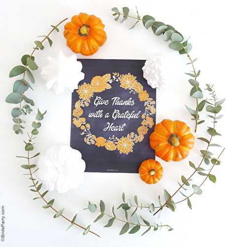 Party Ideas | Party Printables Blog: Free Printable Thanksgiving Chalkboard Sign