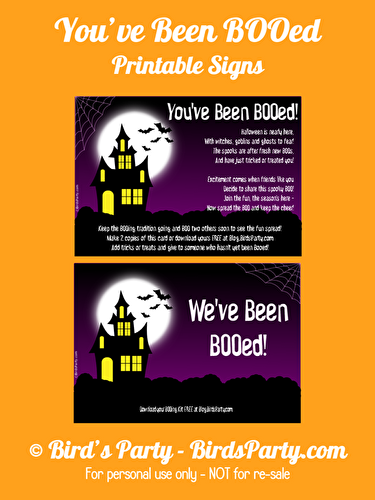Party Ideas | Party Printables Blog: Free You've Been BOOed Printable Halloween Signs