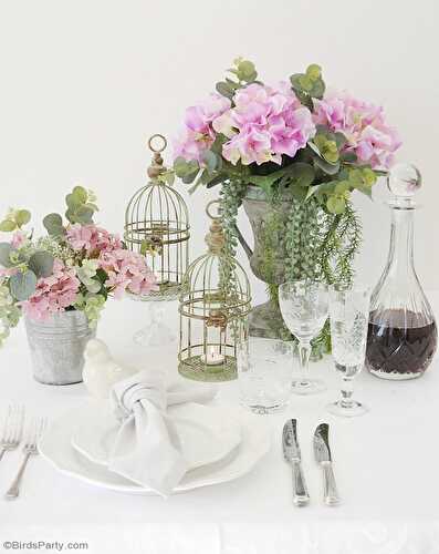 Party Ideas | Party Printables Blog: French Rustic Country Tablescape Using Thrift Store Items