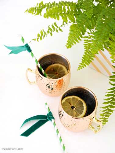 Party Ideas | Party Printables Blog: Green & Metallic DIY Tablescape Ideas