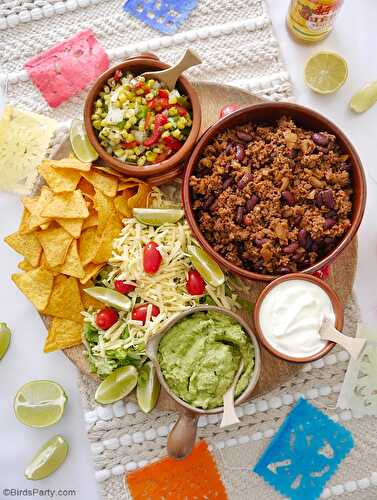 Party Ideas | Party Printables Blog: Ground Beef Taco Recipe and Taco Board