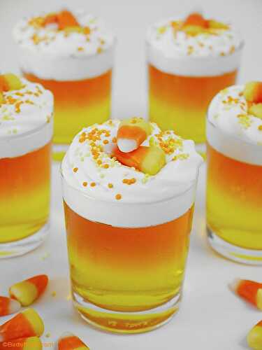Party Ideas | Party Printables Blog: Halloween Candy Corn Jello Cups